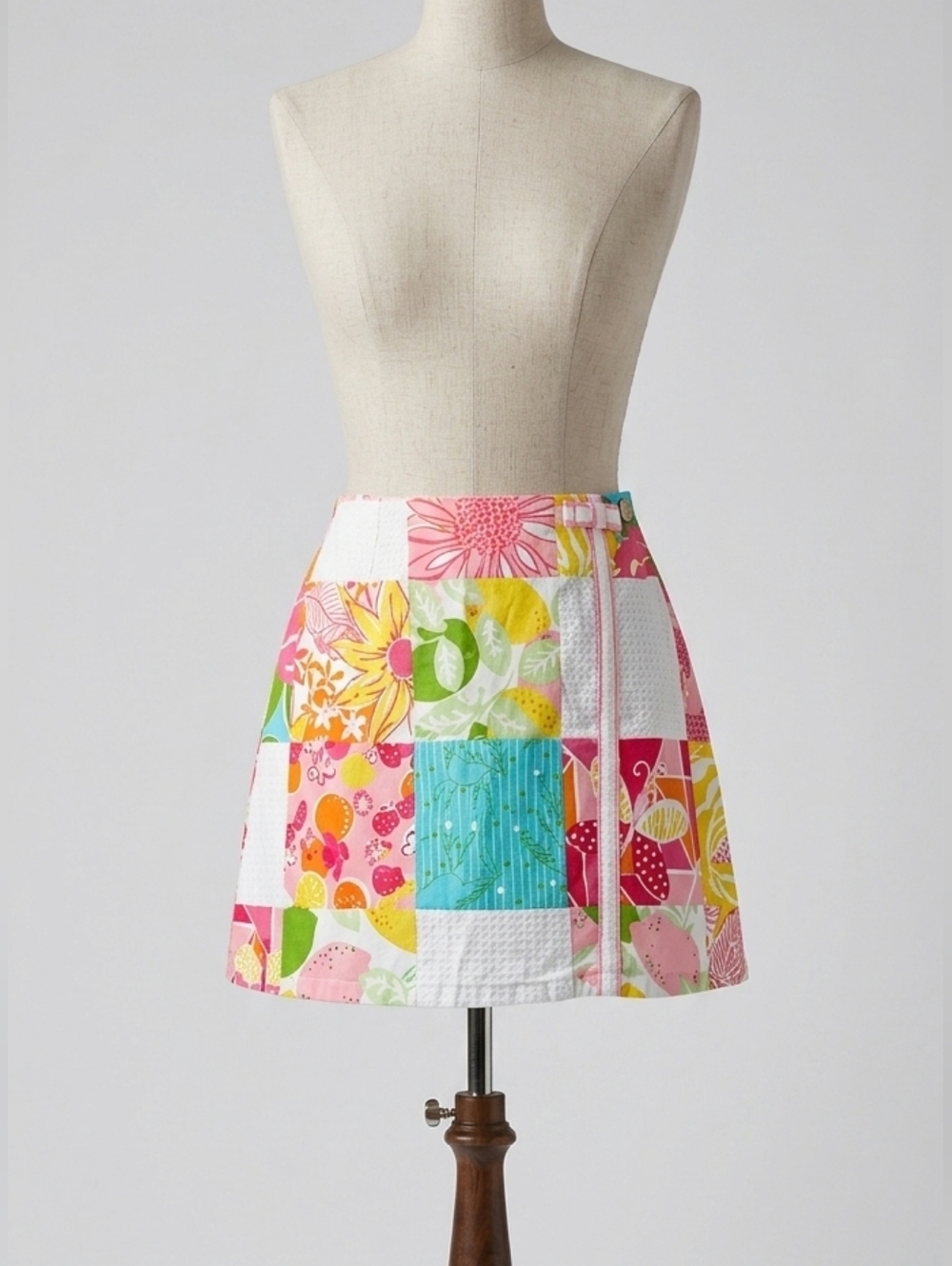 Vintage Lilly Pulitzer Patchwork Floral Fruit Butterfly Skort 2 petite Colorful
